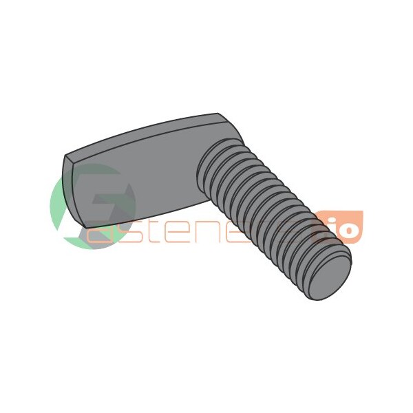 Newport Fasteners Weld Screw, 1/4"-20, 1 in, Flat 90 Deg. Spade, Steel, Plain Finish, 1000 PK 578106 - main